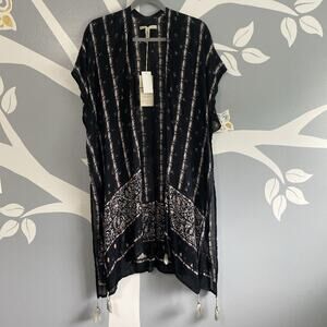 NWT! Quagga Green Label Women's Tassled Shrug OS Lightweight Breathable Beach